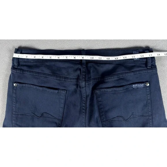 7 For All Mankind Pants Mens 34x32 Blue Slimmy Stretch Quiet Luxury Minimalist - Picture 4 of 11